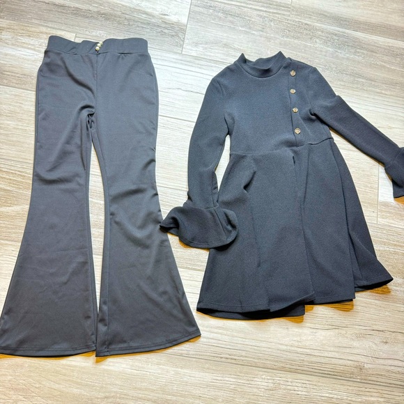 SHEIN Black DRESS & Pant Bundle Size 9 - Picture 1 of 10